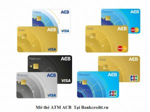 Các loại thẻ ATM ACB hiện hành