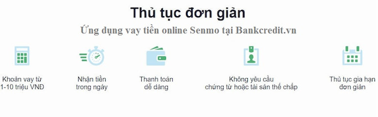 Những tính năng nổi bật vay online tại Senmo