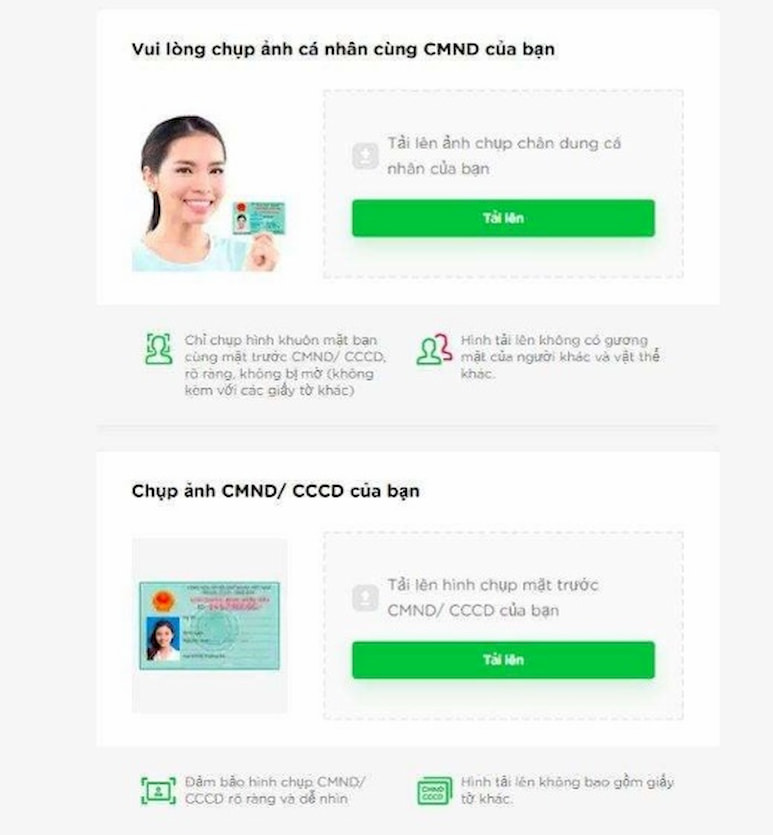 bước xác nhận CMND