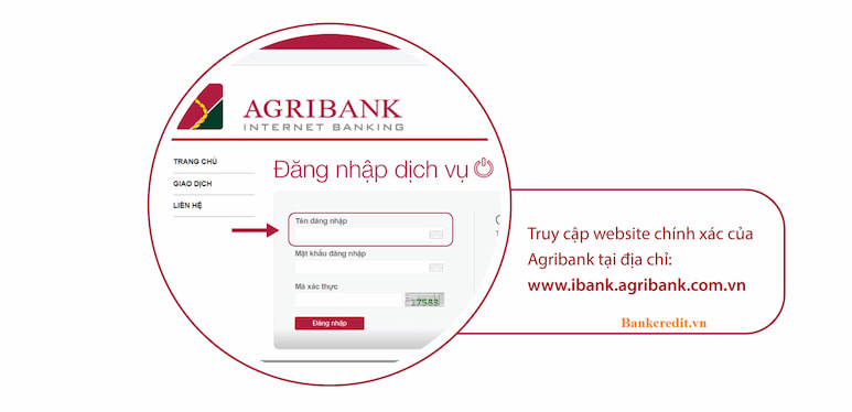 Đăng ký rất đơn giản trên website agribank