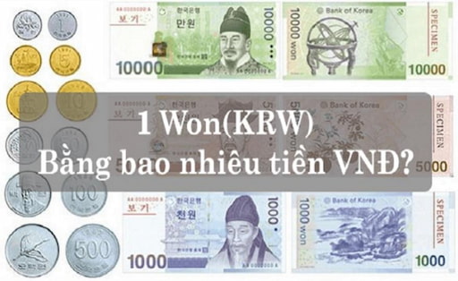 Đổi tiền Won sang tiền Việt