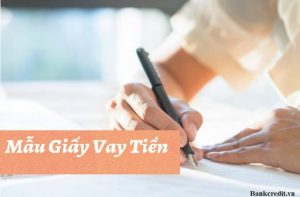 Mẫu giấy vay tiền cá nhân