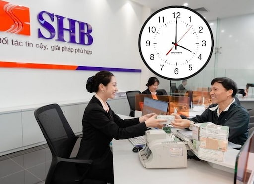 Ngân hàng SHB có lịch vào việc vào sáng thứ 7 hàng tuần với khung giờ từ 8h đến 11h30