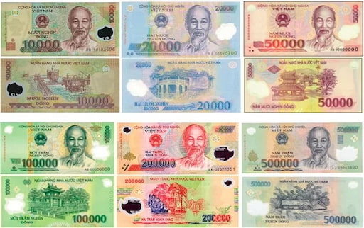 Các mệnh giá tiền polymer Việt Nam