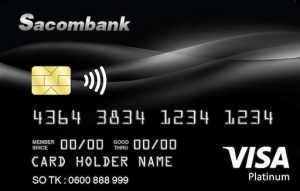 Thẻ đen Sacombank có thiết kế sang trọng và tinh tế