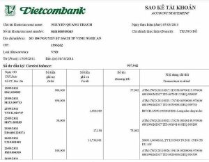 Hướng dẫn chi tiết cách sao kê ngân hàng Vietcombank mới nhất 2022