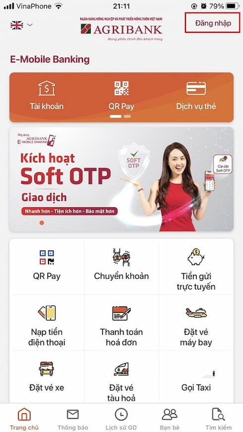 cách chuyển tiền agribank