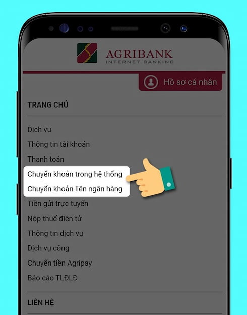 cách chuyển tiền agribank