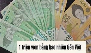 1 Triệu Won Bằng Bao Nhiêu Tiền Việt