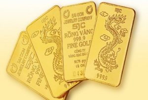 Vàng miếng SJC.