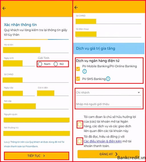 Mở Tài Khoản PVcombank Online